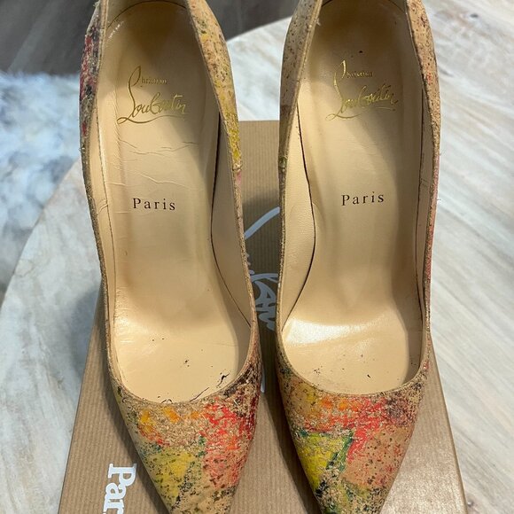 Christian Louboutin 120 mm So Kate multi colored pumps, size 38.5 - Picture 5 of 6